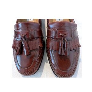 David Taylor Mens Kiltie Tassel Loafers Brown Leather Made in Brazil Size 8.5 D